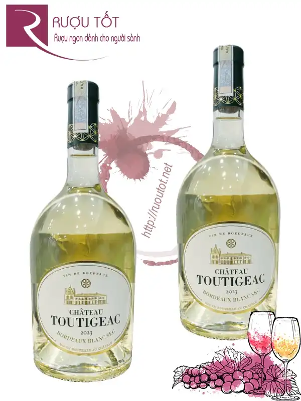 Vang Pháp Chateau Toutigeac Bordeaux Blanc Sec