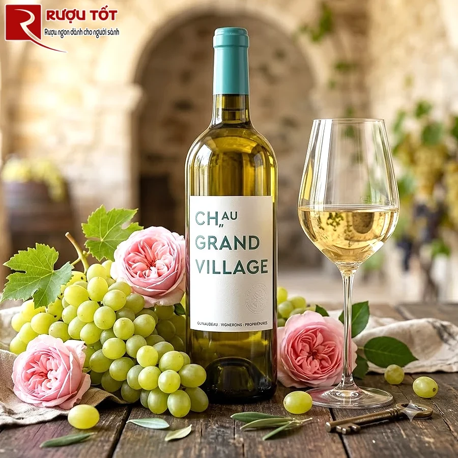Vang trắng Pháp Chateau Grand Village Bordeaux