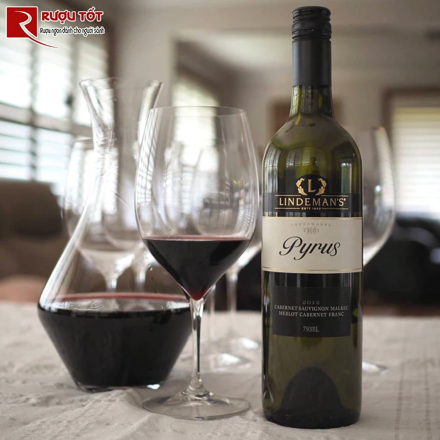 ruou lindeman's pyrus 2012 750ml 13,5% chat luong cao