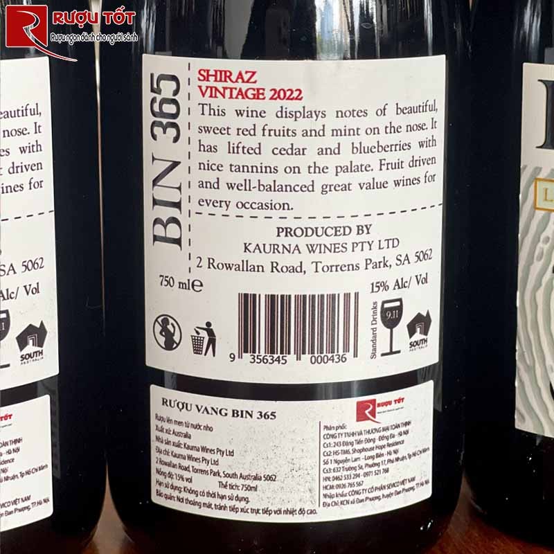 Rượu Vang Bin 365