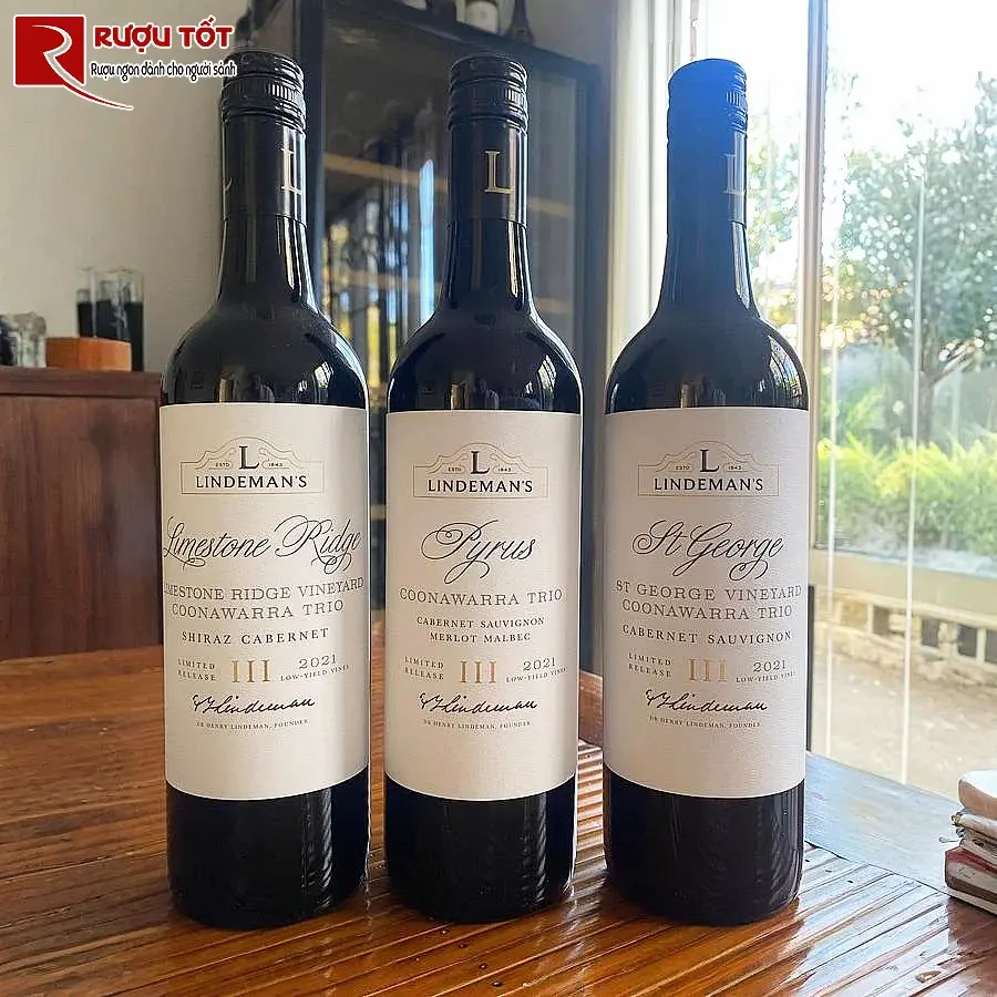 ruou vang lindemans st george trio