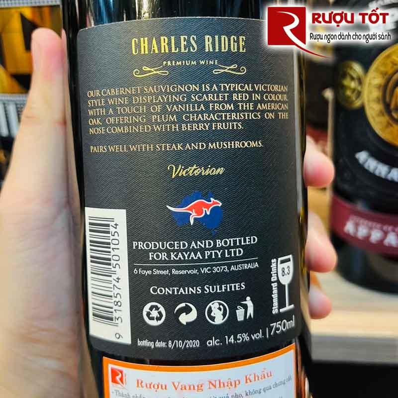 ruou vang uc charles ridge tem