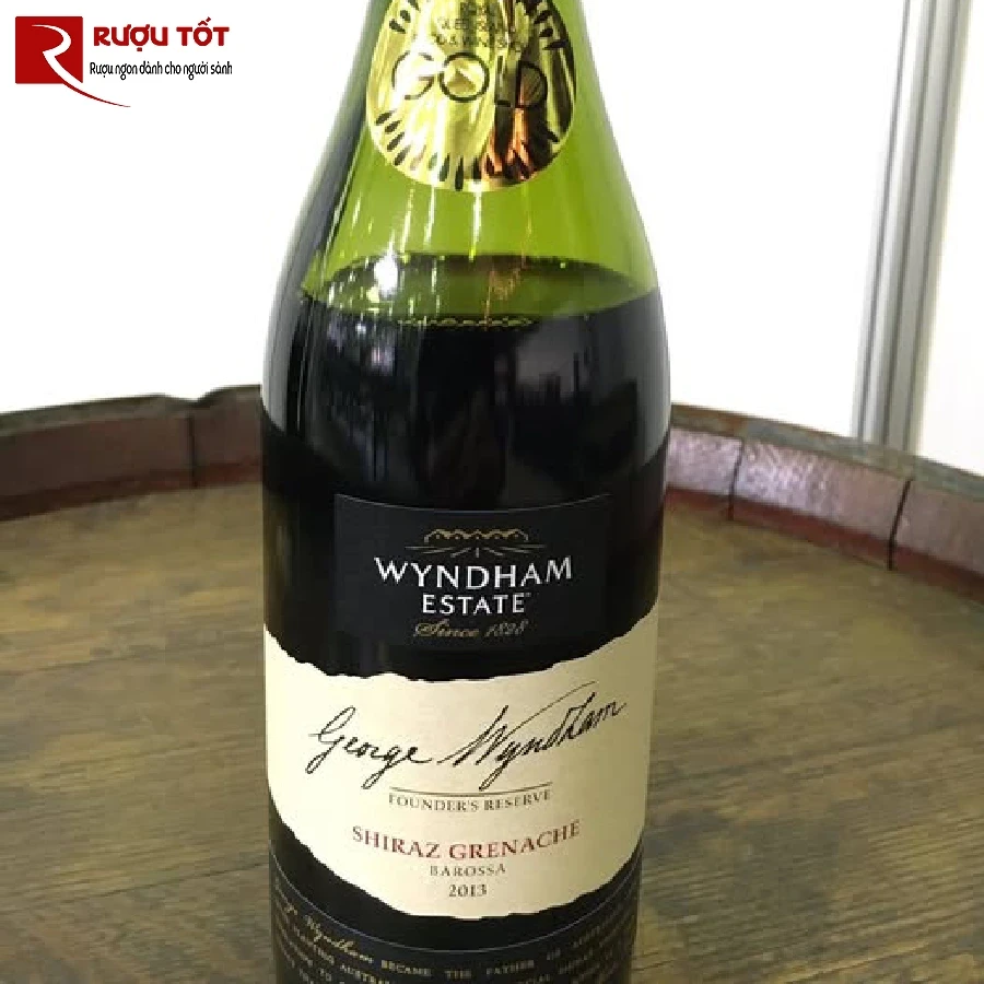 ruou wyndham founder’s reserve shiraz grenache barossa