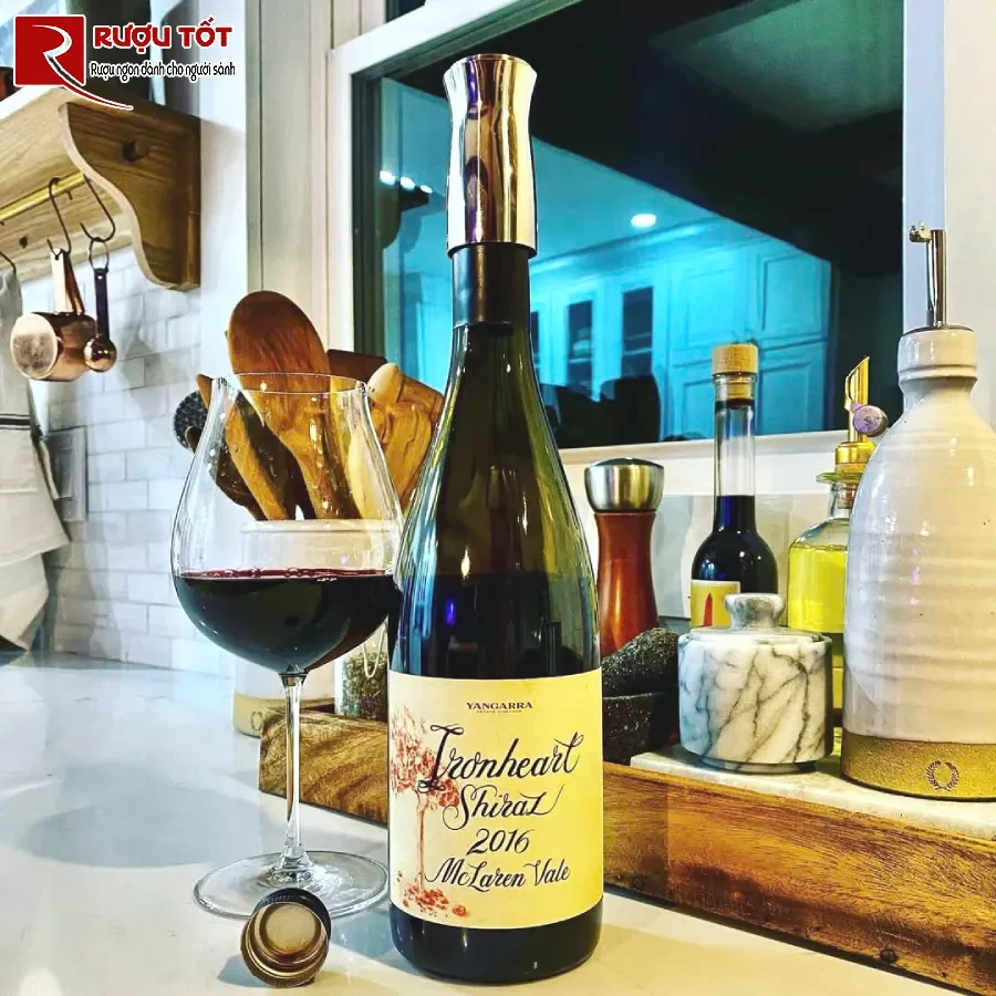 ruou yangarra ironheart shiraz mclaren vale 14,5% 750ml dang cap