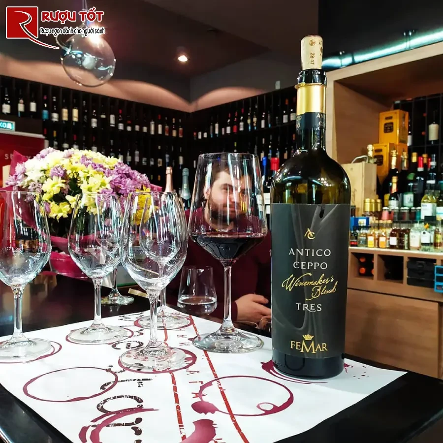 ruou antico ceppo tres lazio rosso 13% 750ml