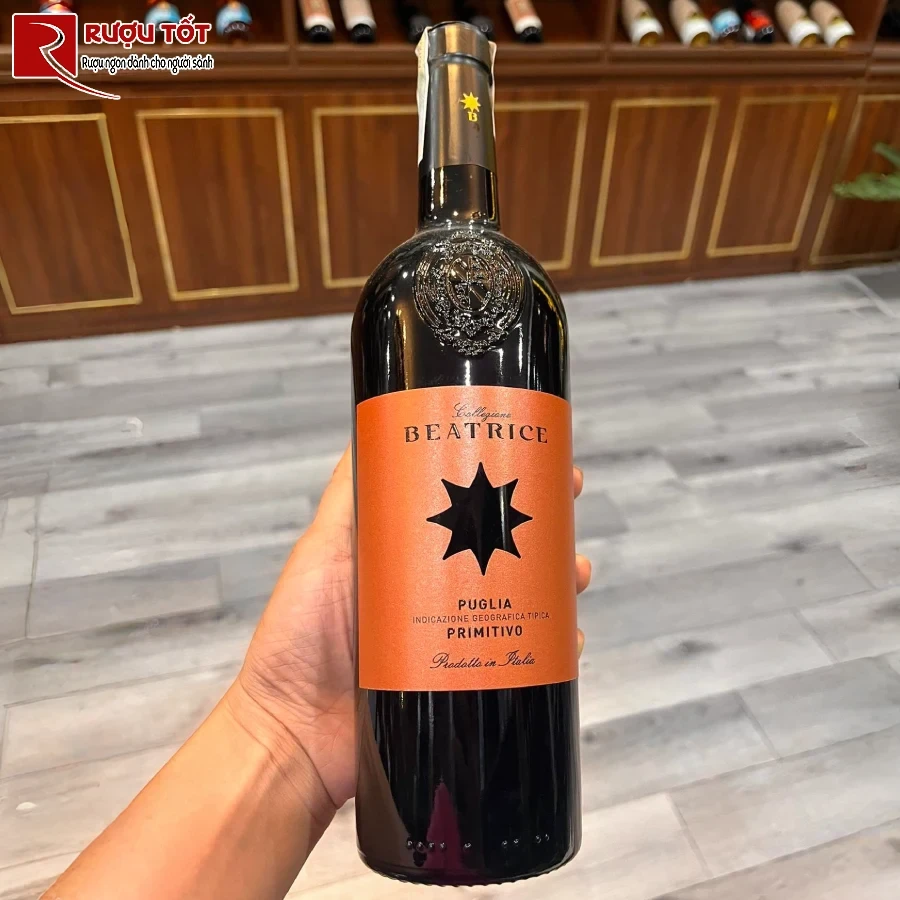 ruou beatrice primitivo puglia igt 14% 750ml