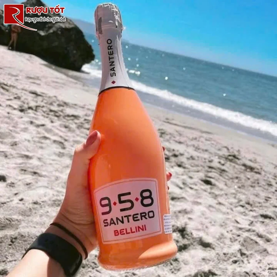 ruou bellini analcolico santero 0% 750ml vi dao thom ngon