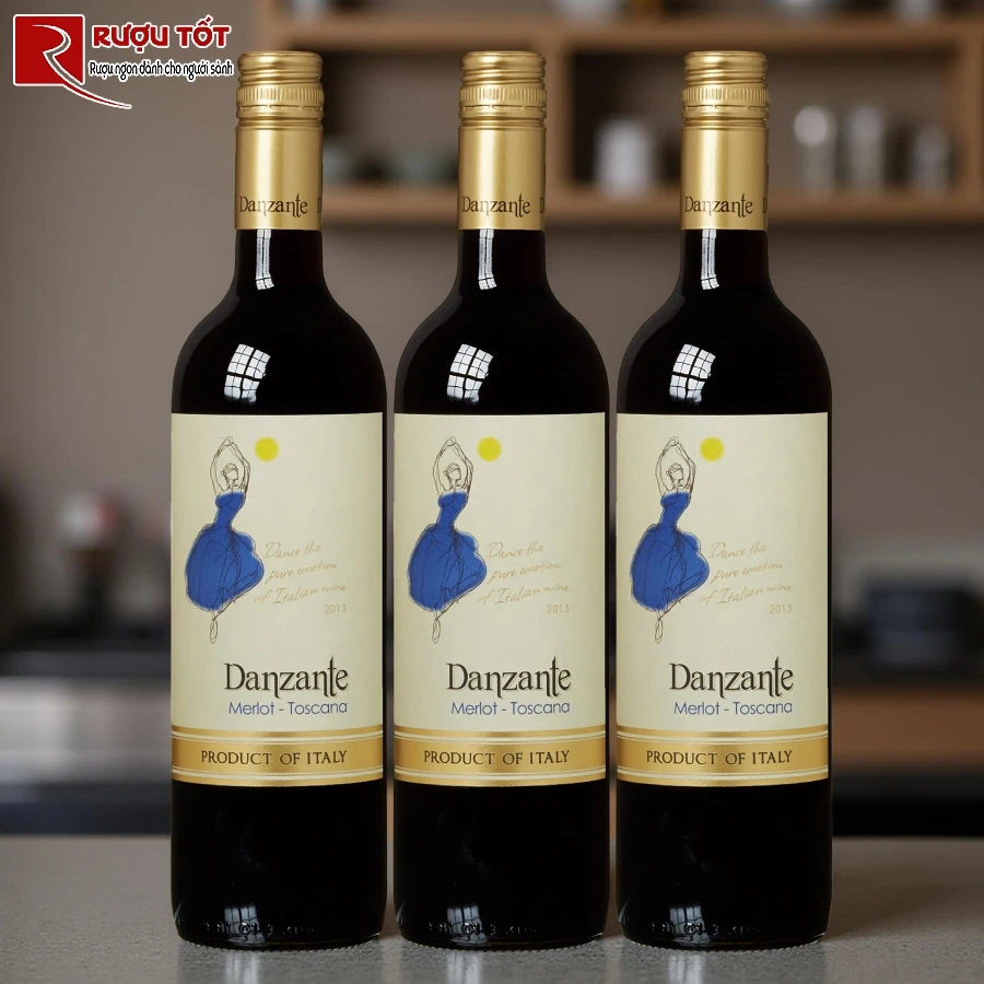 ruou danzante merlot di toscana 12,5% 750ml chat luong