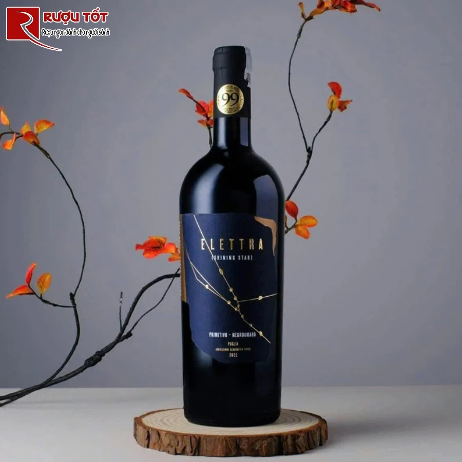 ruou elettra primitivo negroamaro 14,5% 750ml hao hang