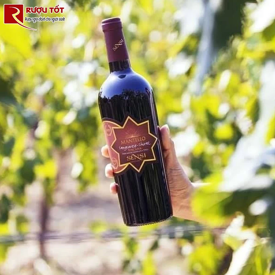 ruou mantello sangiovese shiraz toscana sensi