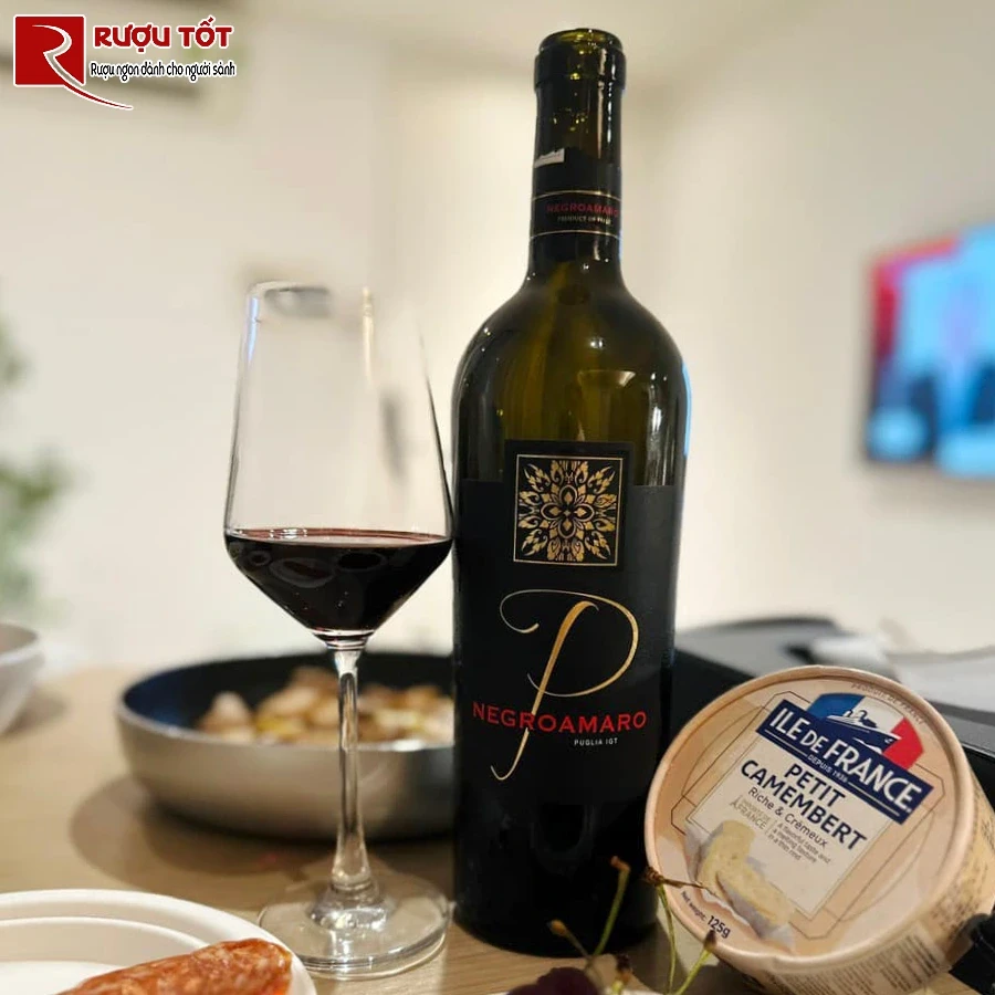 ruou p negroamaro puglia 15% 750ml hao hang