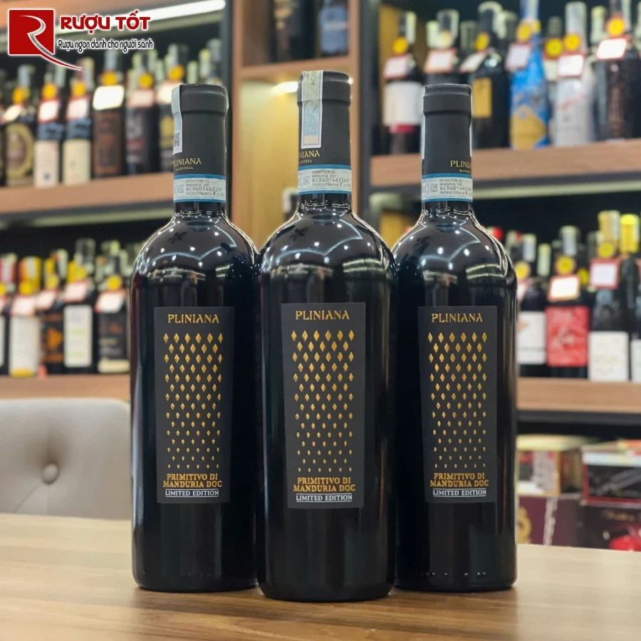 ruou pliniana primitivo di manduria doc limited edition chinh hang