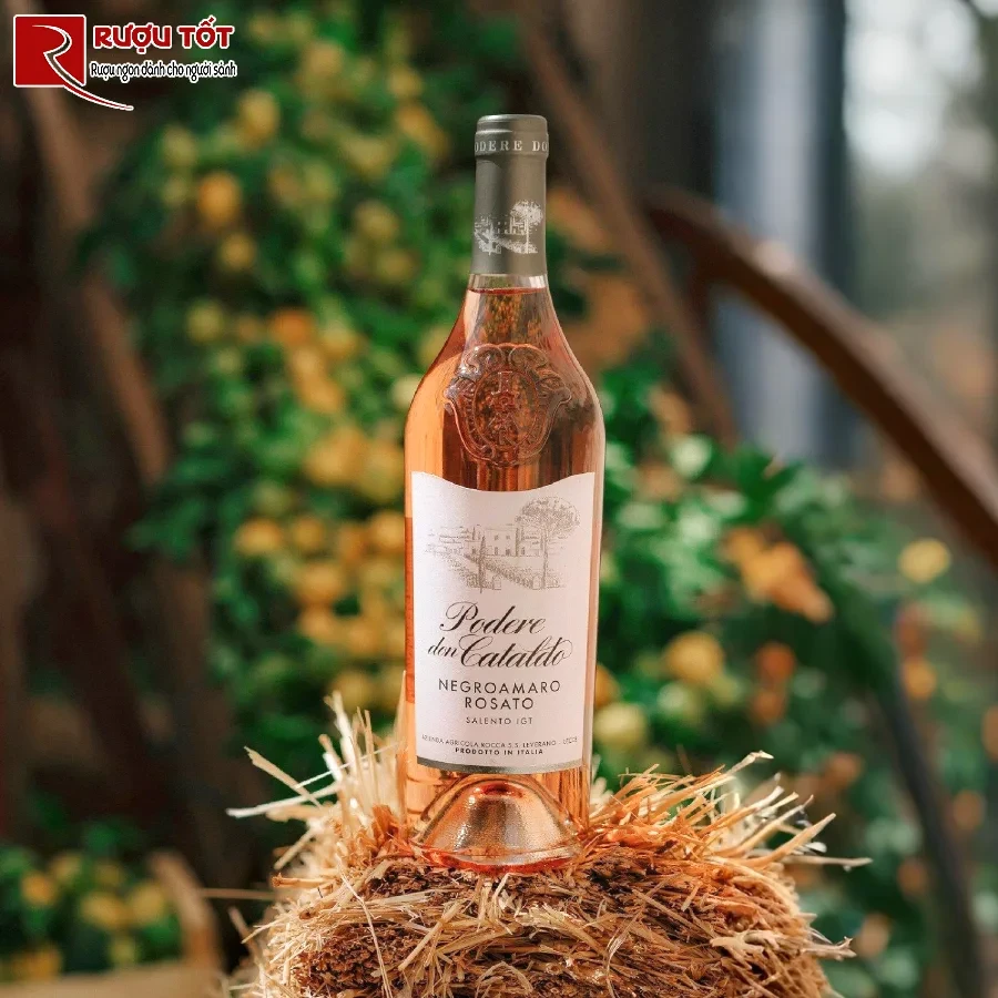 ruou podere don cataldo negroamaro rosato 750ml 13% hao hang