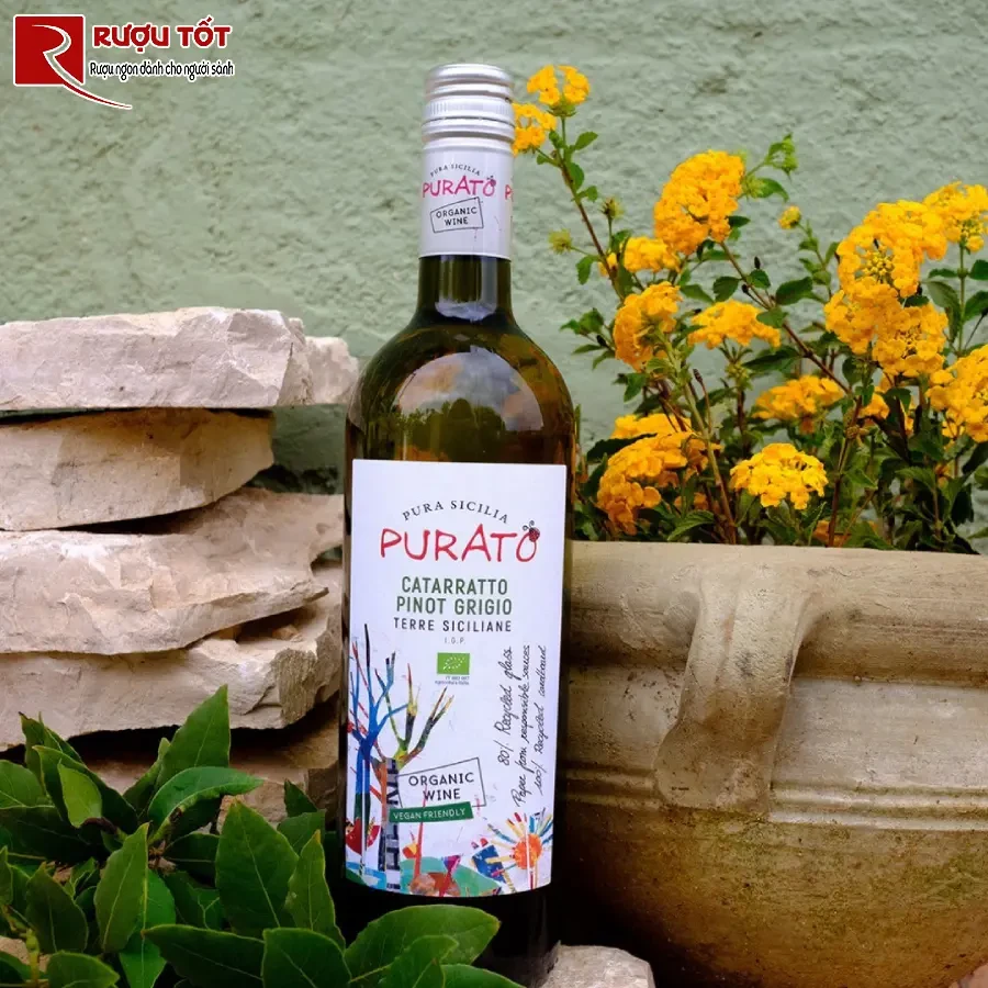 ruou purato catarratto pinot grigio organic 12,5% 750ml