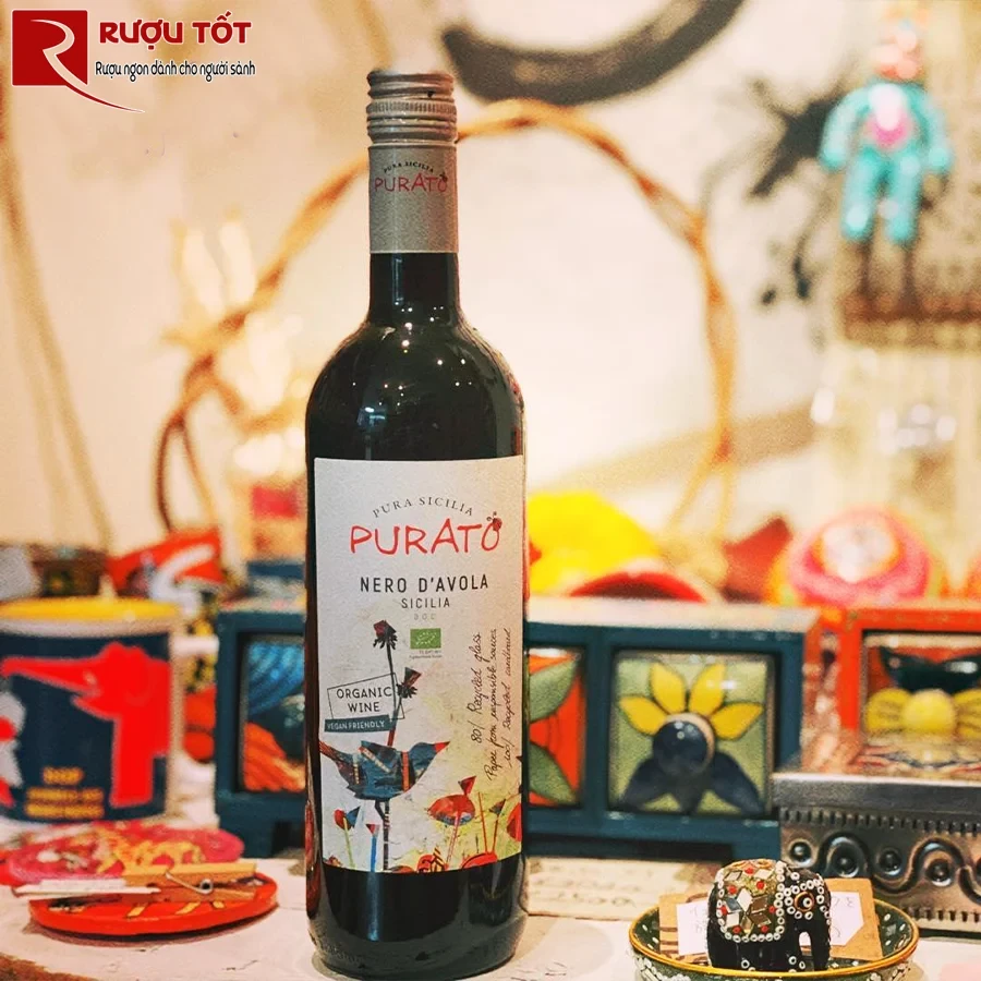 Rượu Purato Nero d Avola Sicilia Organic