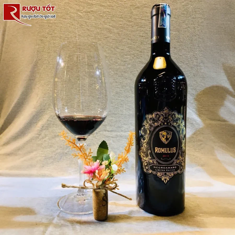 ruou romulus feudo croce negroamaro salento 750ml 14% cao cap