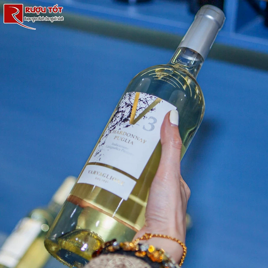 ruou v3 chardonnay 12,5% 750ml chat luong hao hang