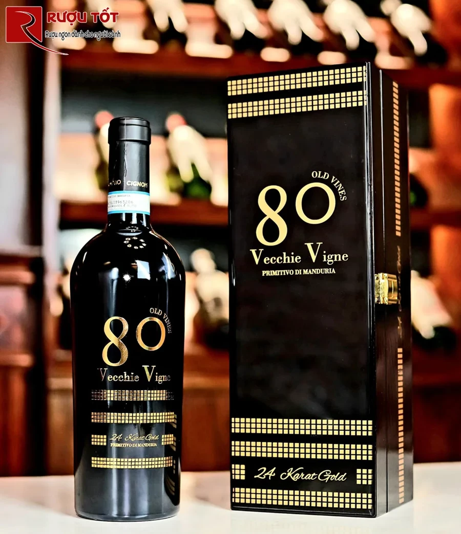 Rượu vang 80 Vecchie Vigne 24 Karat Gold