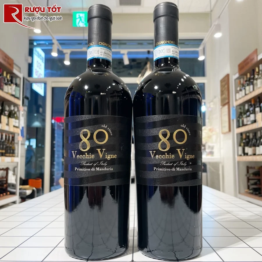 ruou vang 80 vecchie vigne primitivo di manduria