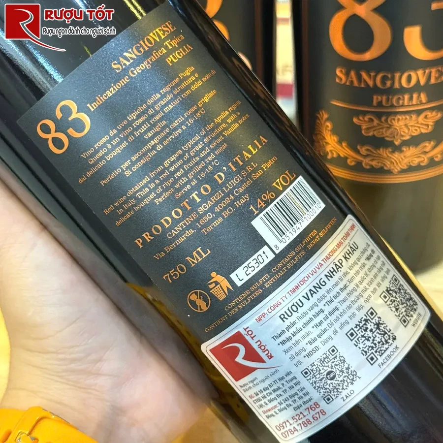 Rượu vang 83 Sangiovese