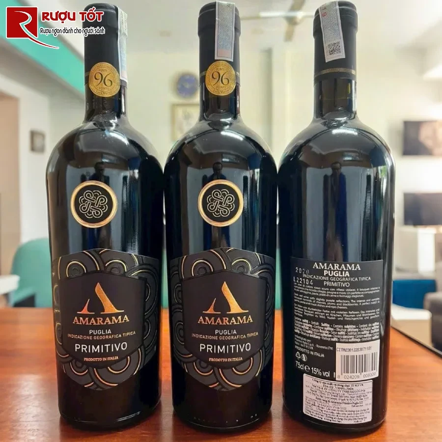 ruou vang amarama primitivo puglia