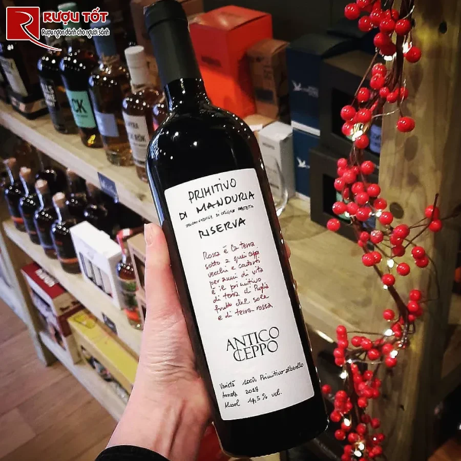 ruou vang antico ceppo primitivo di manduria riserva