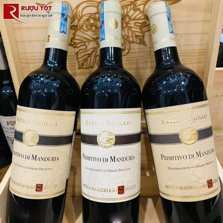 ruou vang antico sigillo primitivo di manduria