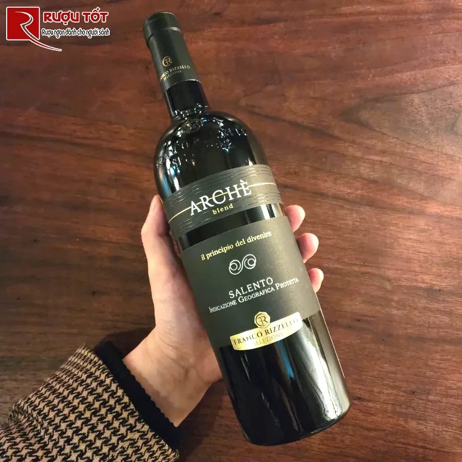 ruou vang arche blend salento negroamaro primitivo 750ml 15%