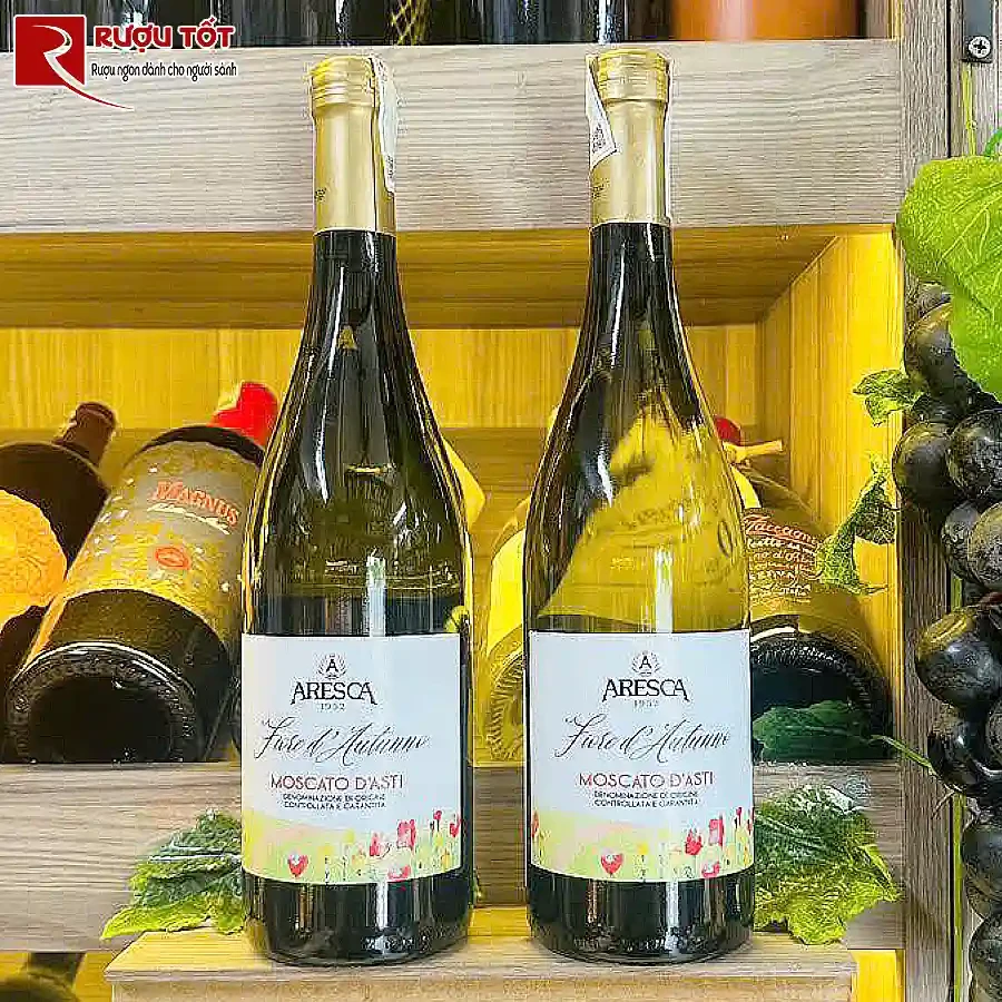 ruou vang aresca fiore d'autunno moscato d'asti
