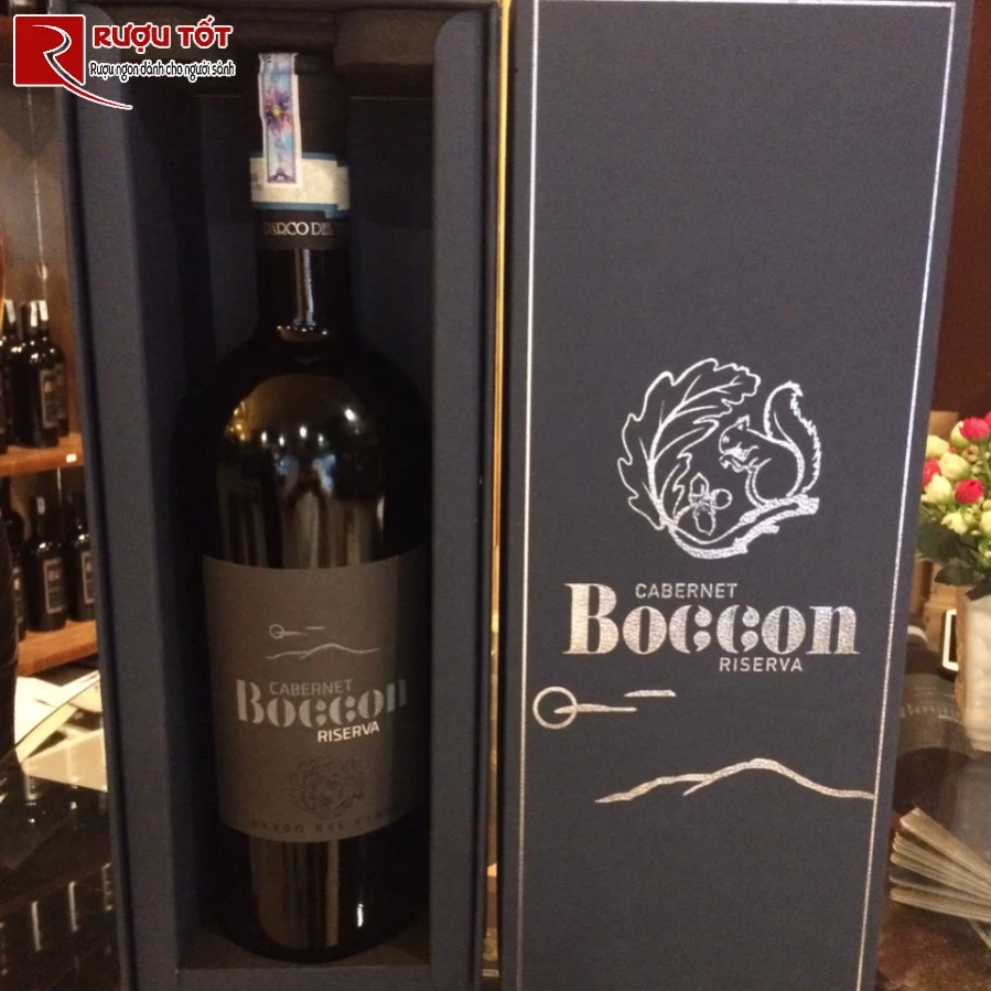 ruou vang boccon riserva cabernet chinh hang
