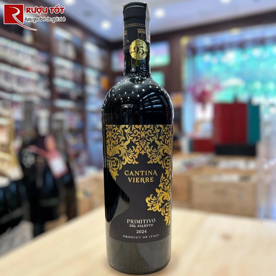 ruou vang cantina vierre primitivo del salento igt