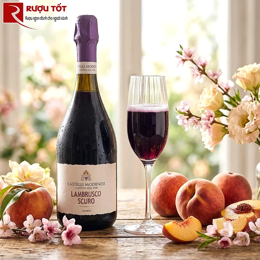 Rượu vang Castelli Modenesi Lambrusco Scuro Amabile