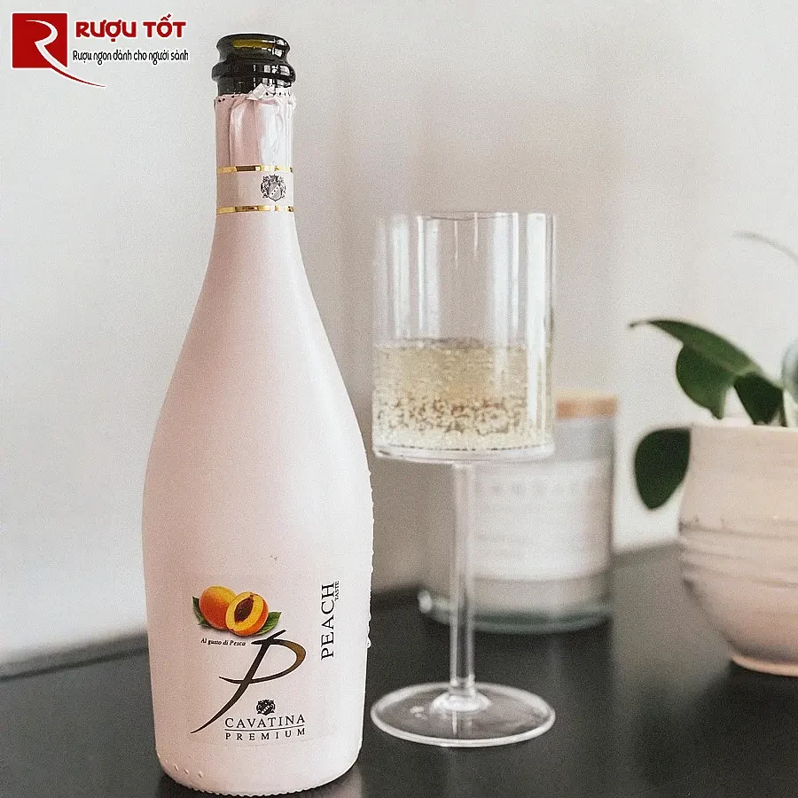 ruou vang cavatina premium peach