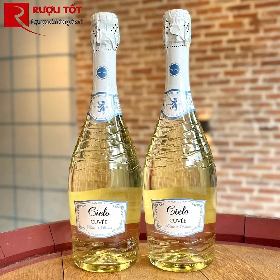 Rượu vang Cielo Cuvee Blanc De Blancs