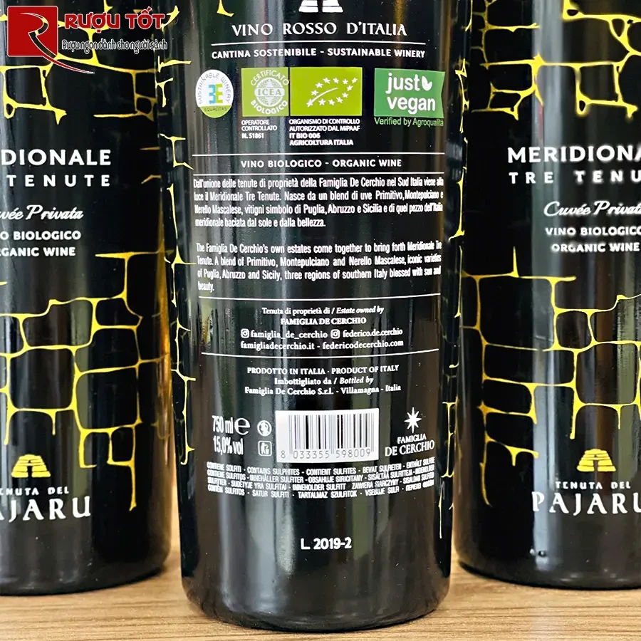 Rượu vang đỏ Meridionale