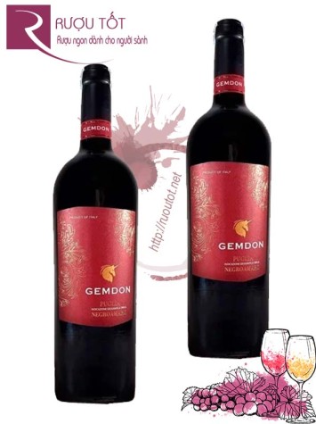 Rượu vang Gemdon Negroamaro Puglia IGT 15 độ Hảo hạng