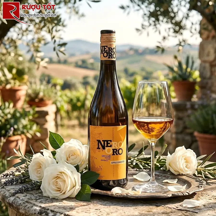 Rượu vang Nero Oro Grillo Appassimento Sicilia DOC