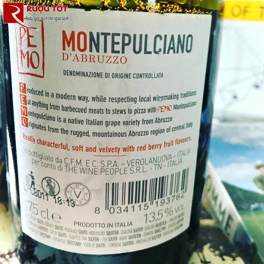 Rượu vang Pemo Montepulciano