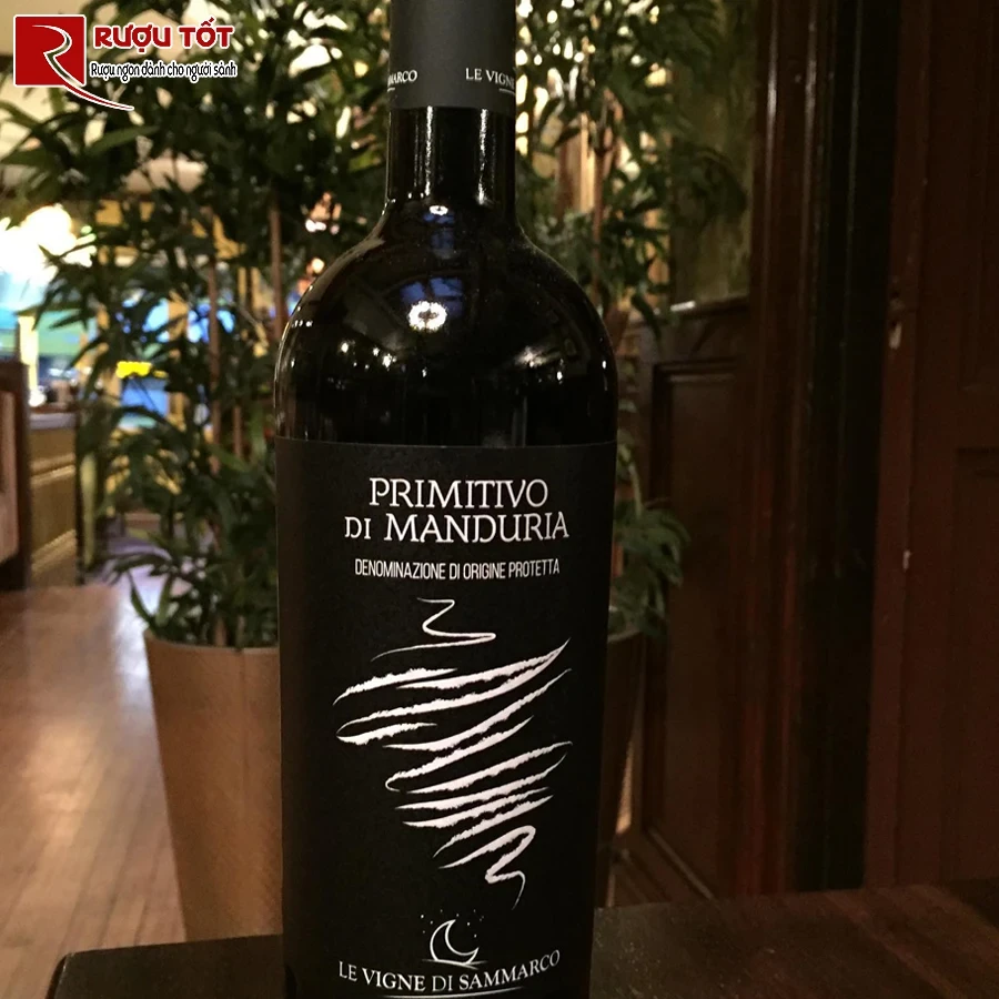 ruou vang primitivo di manduria le vigne di sammarco