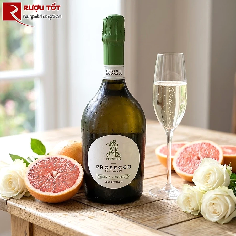 Rượu vang Proverbio Organic Extra Dry Prosecco DOC