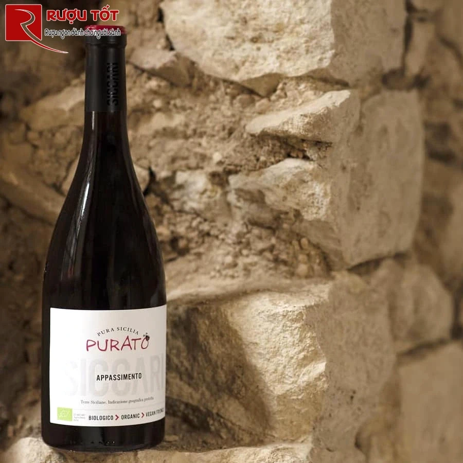 Rượu vang Purato Siccari Appassimento Organic