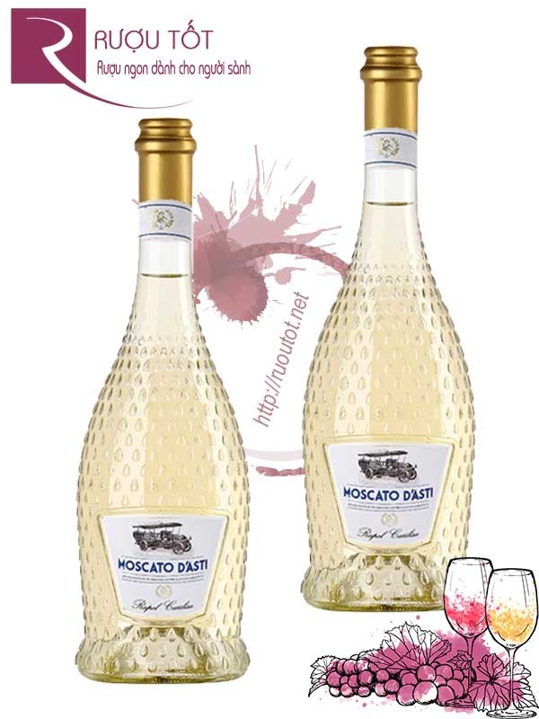 Rượu vang Moscato D'Asti Rapel Carilisa - Vang ngọt dáng chai phale lấp lánh