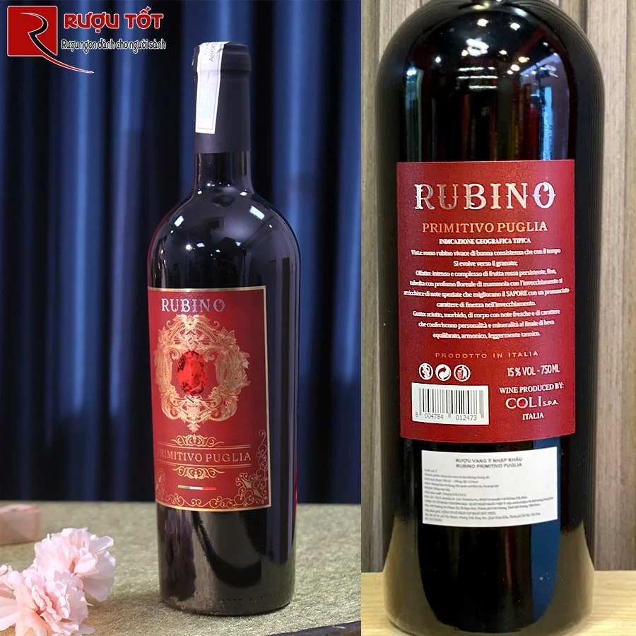 Rượu vang Rubino Primitivo