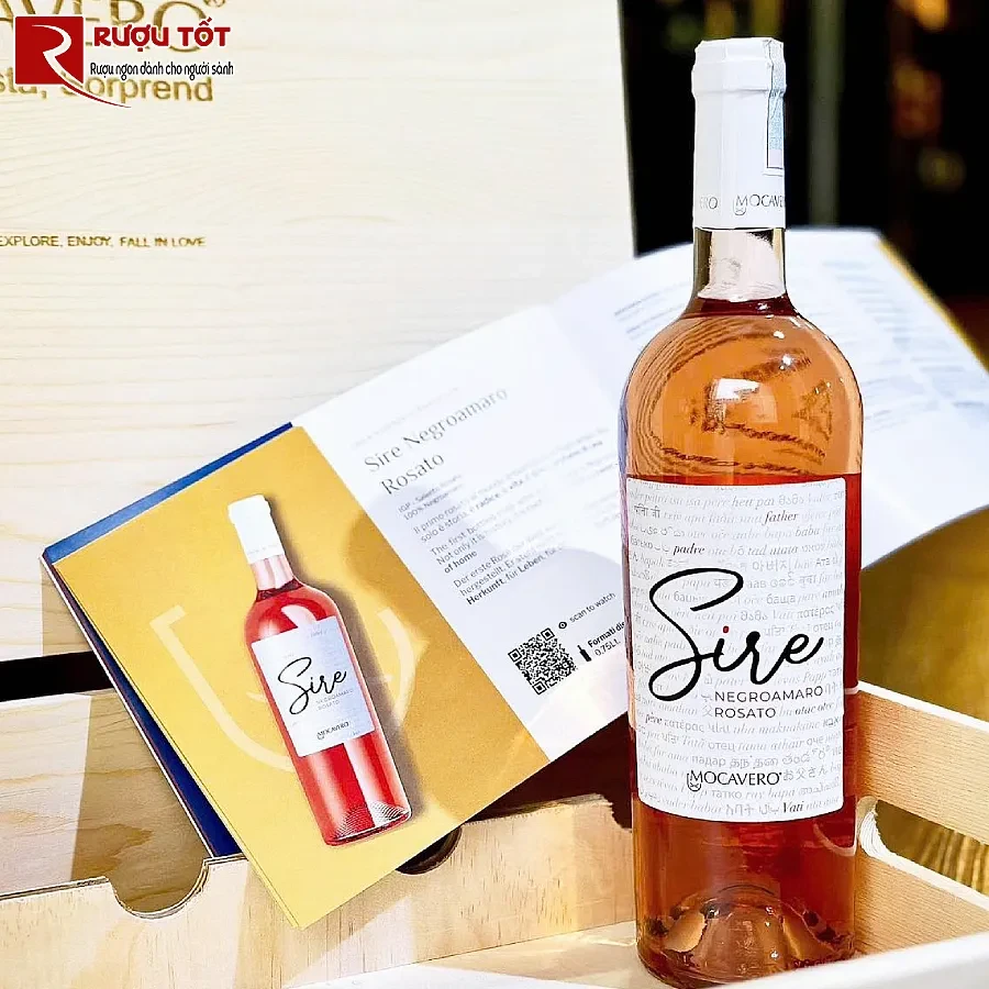 ruou vang sire mocavero negroamaro rosato salento rose igp