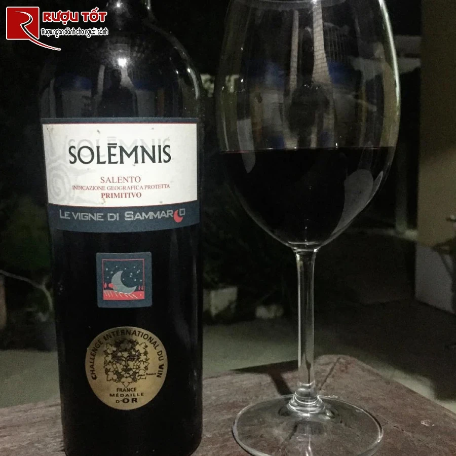 ruou vang solemnis primitivo salento