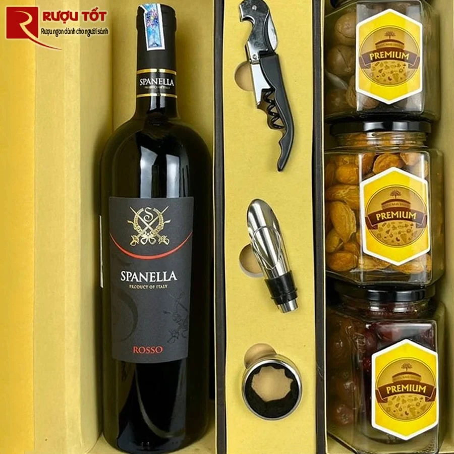 ruou vang spanella rosso 750ml 15% nhap khau nuoc y