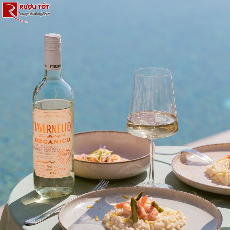 Rượu Vang Tavernello Organico Grecanico Pinot Grigio