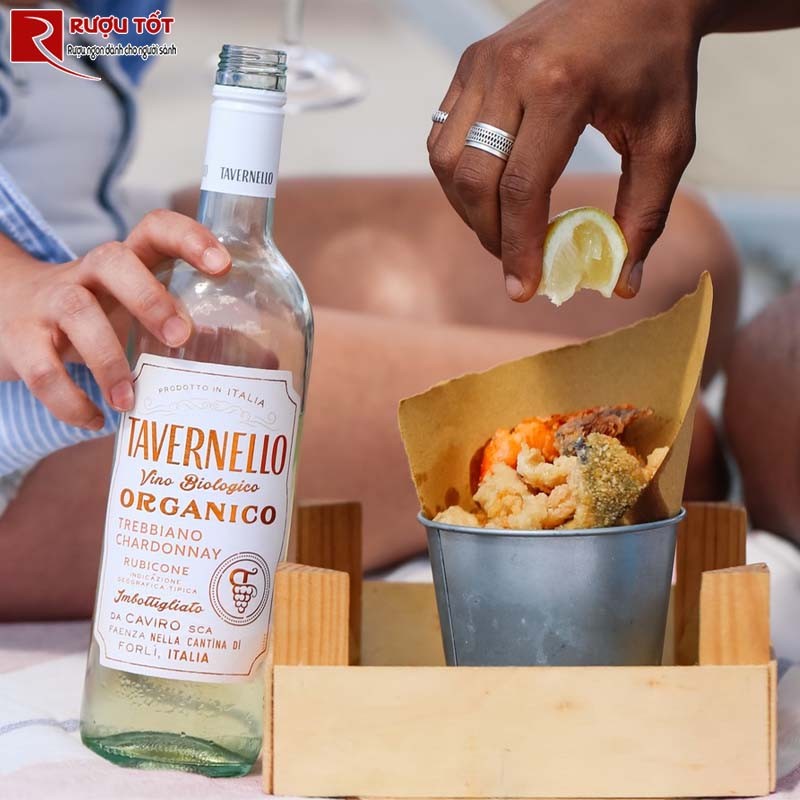Rượu Vang Tavernello Organico Trebbiano Chardonnay