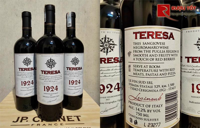 Rượu vang Teresa 1924 14,2 độ