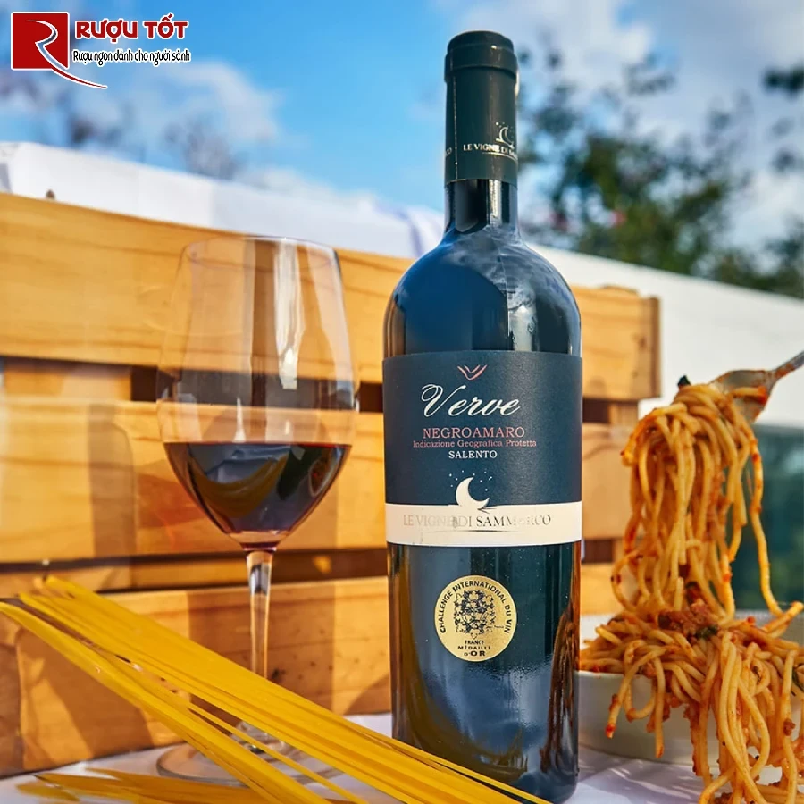ruou vang verve negroamaro salento 14,5% 750ml y gia tot